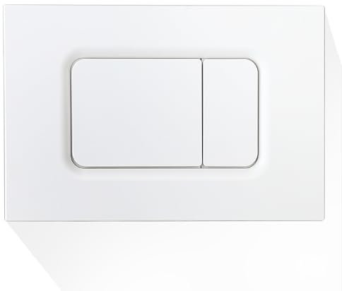 Doppelspülung Betätigungsplatte für wandhängende Toilette, kompatibel mit TOTO YT920#WH, langlebige Kunststoff-Wassertankabdeckung mit 2 Spülmodi, platzsparend und einfach zu installieren