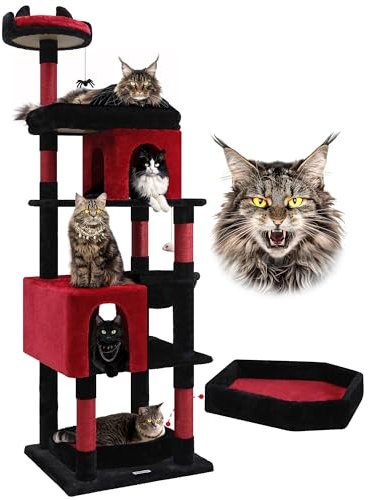 Globlazer S72 Heavy Duty Gothic Cat Trees for Large Cats 20 lbs+, Goth