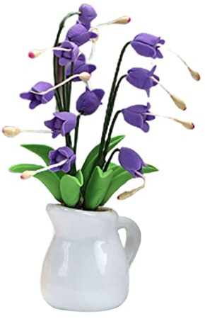 VICASKY Miniature Flowerpot Doll House Decor Scale Realistic Plant Model for Mini House Accessories and Wear-resistant for and Room Layouts