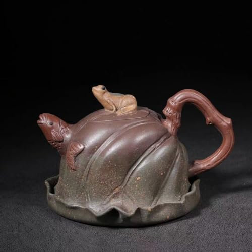 Tetera China, sección de mineral crudo hecha a mano, tetera de tocón de mono con viga de barro, juego de té antiguo de reflujo de la provincia de Taiwán.
