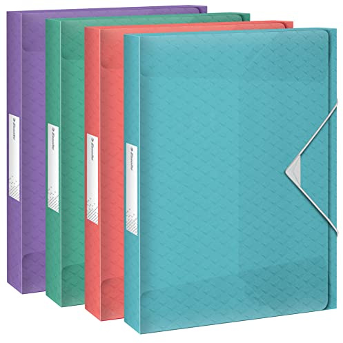 Esselte Colour'Breeze 6266 - Scatola portaoggetti, formato A4, larghezza dorso 40 mm, per un massimo di 350 fogli, in polipropilene, per conservare e trasportare documenti e cartelle, colori assortiti