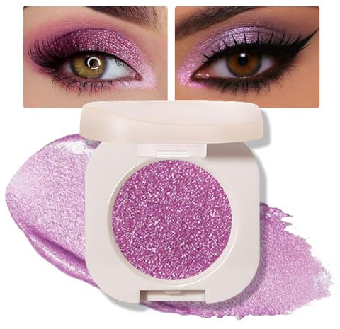 BelleVive ombretto glitterato, chiaro, glitter pressato, polvere pressata glitterata, vegano, privo di talco