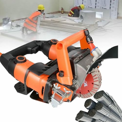 ERSINIAN Rainureuse Murale électrique 5 200 W, Professionnelle, sans poussière, pour Briques, rainurage Rapide, sans Carte