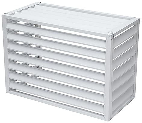 Unità AC per esterni, supporto decorativo per piante con ripiano bianco, decorazione da giardino e copertura per condizionatore d'aria per una maggiore privacy e stile