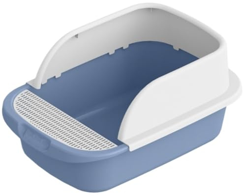 Maison de Toilette Bac À Sable pour Chat, Conteneur De Toilette pour avec Pelle, Litière pour Animaux Compagnie, pour Chats Taille Moyenne Et Grande, Lapin Chatons, Lapins(Blue)