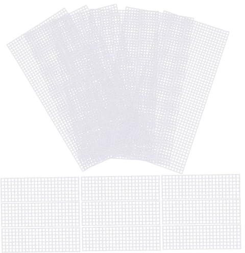 Gatuida 10 Stück Teiliges Kunststoff netzgewebe mit Glatten Kanten für DIY Handtaschen Geeignet zum Weben Stricken Sticken und Nähen Vielseitige Bastelplatten für Beutel und Netzprojekte