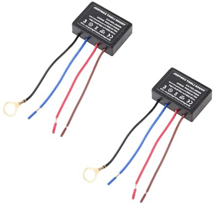 2Pcs Touch Lamp Control Module, Touchs Lamps Sensor Replacement Kit, Dimmer Switch 3 Way Dimming Function Touch, Lamp Switch Touchs Dimmer Switch for Lamps Fit for Dimmable Bulbs