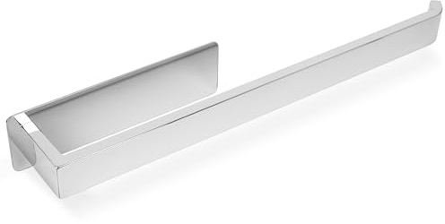 ECENCE Porta Asciugamani Bagno Adesivo cromo senza Foratura 38cm - Portasciugamani Moderna in Acciaio Inox 304, Antiruggine per Bidet, Cucina e WC Ospiti