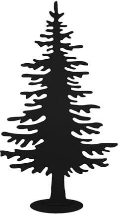 UNUS Weihnachtsbaum Deko Aufsteller Metall schwarz für Innen & Außen Groß