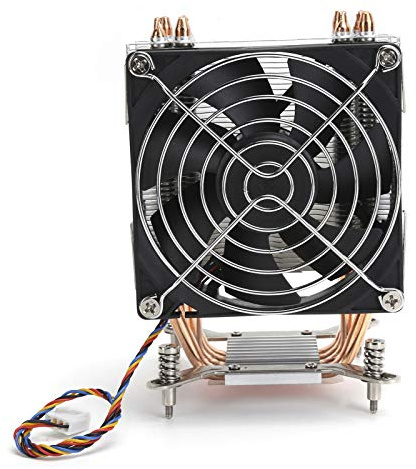 Ausla LGA2011 CPU Cooler, Aluminum Alloy Heatsink with 4 Copper Heat Pipes, 90mm PWM Fan for High Performance Cooling on LGA2011 1366 1150 1151 1155 1156 Sockets in Gaming and