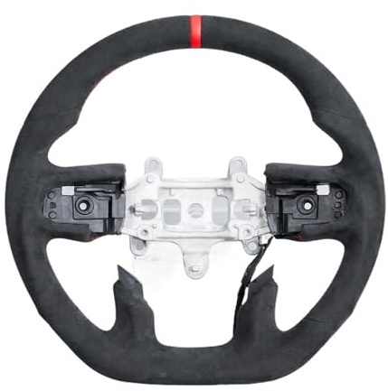 COTUND Volante Artesanal de Ante con Base Plana, Compatible con Dodge Ram 1500, 2500, 3500 y TRX (2019-2024), calefactable for competición.(TRX with Heated)