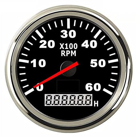 Calibro tachimetro da 85mm con LCD. Posto mezzi for la barca universale for la barca da yacht impermeabile 6000 RPM. TACHO METER 12V / 24V(BS)