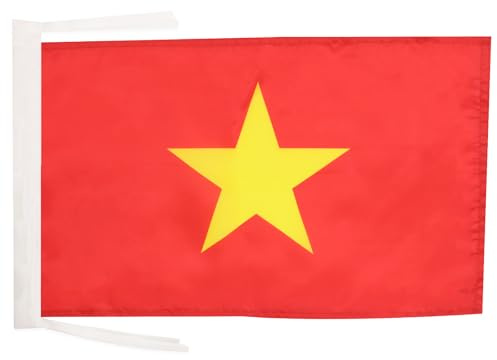 AZ FLAG Flagge Vietnam 45x30 cm Vietnamesische Polyester 100D Kordeln | Für innen und außen dekorative Flagge doppelte Nähte und verstärkte Kanten mit Schnüre 100D Polyester
