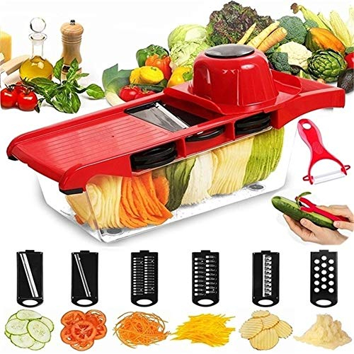 Mandoline Multifonctions Coupe Legumes Râpe à légumes avec lame en acier trancheuse mandoline éplucheur de pommes de terre râpe à fromage carotte trancheuse de légumes cuisine coupe-légumes
