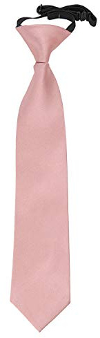 DQT - Cravatta da bambino in raso lucido, tinta unita, per comunione, scuola, matrimonio, pre-legato, per bambini (2-7 anni) in vari colori Rosa polvere. Taglia unica