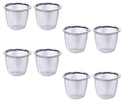 Cabilock 8pezzi Filtro Per Tè Acciaio Inossidabile Di Strumenti Per Infusi Di Tè e Tisane Strainer Robusto Con Per Casa e Cucina