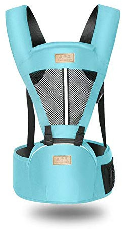 Neugeborenen Babytrage Känguru Kleinkind Babytragetasch Wrap Tragbare Infant Hipseat Weiche Atmungsaktive Einstellbare Hip Sitz 0-36 Monate,Sky Blue