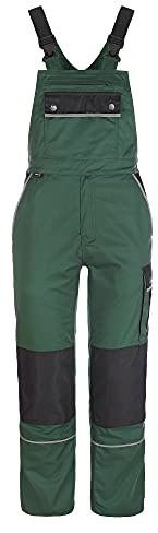 TMG | Leichte Arbeitslatzhose für Herren Style Light, grüne/khaki Arbeitshose mit Kniepolster & Taschen, robust | Gr. 44