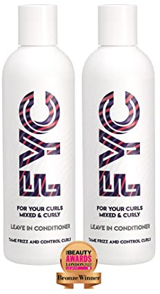 FYC For Your Curls Acondicionador Leave-In para Cabello Rizado, Retiene la Hidratación y Realza la Definición y Elasticidad de los Rizos con Manteca de Karité y Aloe Vera, Sin Parabenos 2 x 250ml