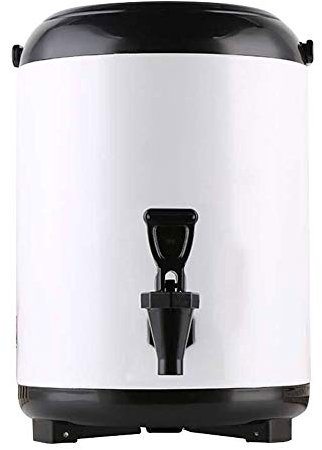 ksamwjf Getränkespender mit Zapfhahn, 8L/10L, Heißwasserspender, Isoliertes Fass für Apfelwein, Milch, Tee, Kaffee, Saft für Partys und Buffet, Doppelwandig, Edelstahl, 10-12 Stunden heiß