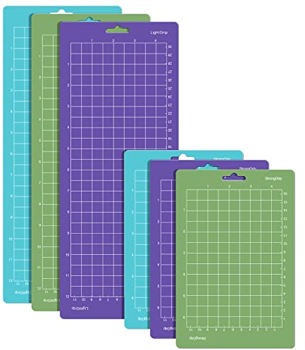 6 Stück Schneidematte für Cricut Joy 4,5 x 12+ 4,5 x6,5 /Standardgrip, Lightgrip, Stronggrip, rutschfeste und langlebige Schneidematte, selbstklebende Ersatzschneidematten für Cricut Joy-Zubehör