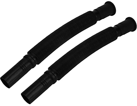 2 Pezzi Tubo di Scarico Flessibile in PVC Ricambio Per Cucina e Bagno Nero