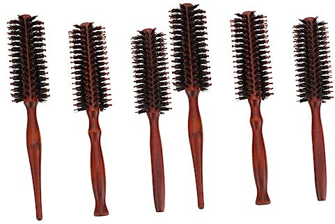 minkissy 6 Stk Lockenkamm Styling-rundhaarbürste Blowout Haarbürste Runder Haarkamm Rundhaarbürste Aus Holz Friseurbürste Rundbürsten Föhnen Glättbürsten Borstenkamm Runden Lotusbaum