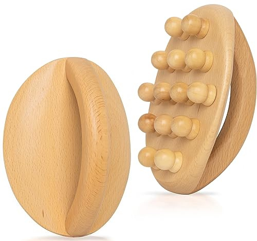 Holztherapie-Massagewerkzeuge Lymphatische Drainage-Massagegerät für Körperformung Maderoterapia-Kit Cellulite-Massagegerät Holz-Gua-Sha-Werkzeuge Körperbürste für Muskelentlastung (1 Packung)
