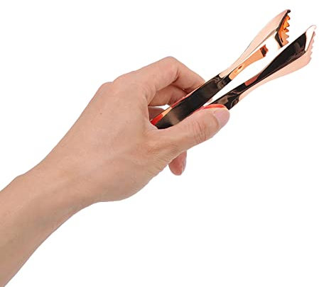 Pinces à Dîner, Pinces à Sucre de qualité Alimentaire Multi-usages Faciles à Saisir pour Empêcher les Glaçons de Glisser pour la Cuisine pour les Tranches de (Cuivre Plaqué)