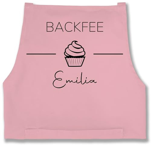 Geschenk mit Namen personalisiert by Shirtracer - Schürze - Backschürze Damen Frauen - Backfee mit Name