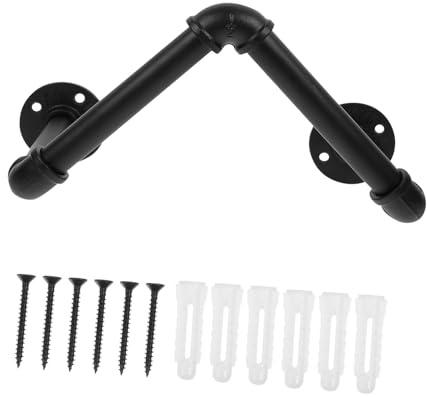 BESTonZON Industrieller Wandmontage Handtuchhalter Aus Metall Robustes Multifunktionales Hängegestell Für Badezimmer Einfache Installation Platzsparend Für Saubere Raumordnung Groß