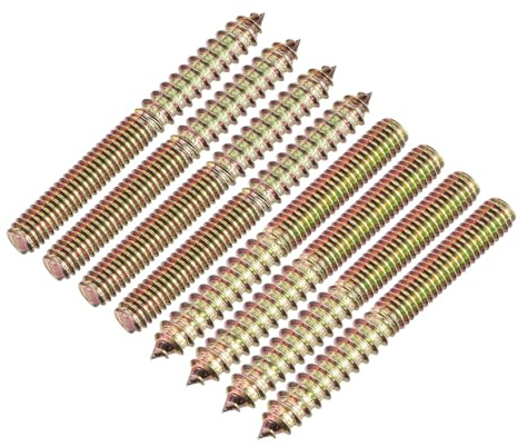 sourcing map 5/16-18x3 Hanger Bolts, 8pcs Double Ended Screws Wood Dowel Screw for Furniture