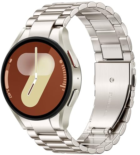 Netolo One-Click Wechseln Armband Kompatibel mit Samsung Galaxy Watch 7 6 5 4 Armband 40mm 44mm, Keine Lücke Edelstahl Metallarmband für Galaxy Watch 4 6 Classic/ 5 Pro/FE