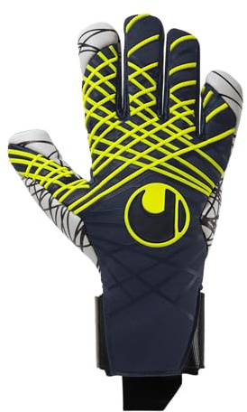 uhlsport Fußball Torwarthandschuhe Prediction Ultragrip HN, 8, Marine/weiß/Fluo gelb