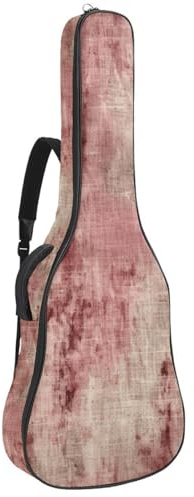 Tasche für Akustikgitarre, große schöne Gitarrenkoffer passend für 40/41/42 Zoll, wasserdichte Gigbag mit gepolstertem Schutz, Lila Vintage Meliertes Muster, Mehrfarbig Nr. 03, 42.9x16.9x4.7 in,
