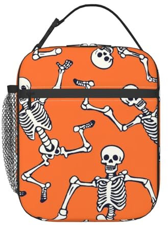 ZSUUGJ Bolsa de almuerzo de Halloween, lonchera para mujeres y hombres, bolsa de almuerzo reutilizable, aislada, contenedor de almuerzo para el trabajo, oficina, picnic, viajes, copa de vino