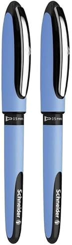Schneider Schreibgeräte Tintenroller One Hybrid N 05, Hybrid-Needlespitze, 0, 5 mm, Schwarz (Packung mit 2)