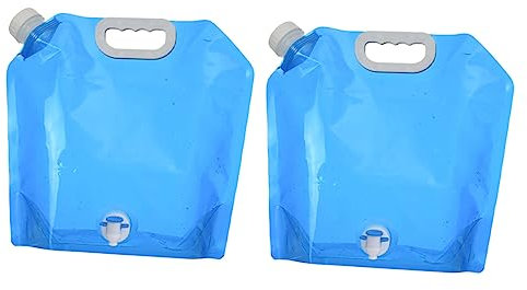 BESPORTBLE 2stücke Große Faltbare Wasserbeutel Für Outdoor-aktivitäten Tragbare Wasserlagertasche Für Camping Und Wandern Mit Effizientem Wasserzulauf Und Auslauf Leicht Und Platzsparend