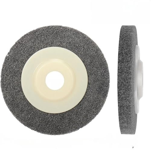 Disque abrasif non tissé en fibre de nylon de 4/4. Disque abrasif non tissé pour meuleuse d'angle Métal Travail du bois Nettoyage Tampon de polissage 2-10(125mm,2pcs)