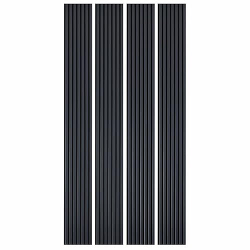 DECOON Lot de 4 Panneaux tasseaux Bois 250 x 30 x 1,9 cm - Bleu Nuit/Feutrine Noir - 3m²