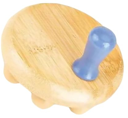 Bambus Massagebürste in Beige für Körperpflege und Cellulite | Leichtes Massagewerkzeug, für Hände und Muskulatur, Zuhause oder Büro, Umfassende Pflege