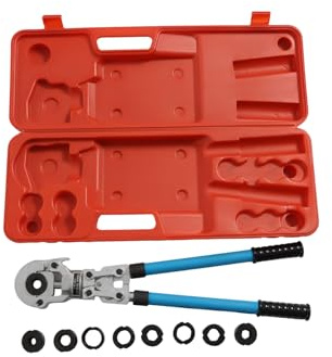 Pince à sertir professionnelle avec contour en V et contour TH pour tube en cuivre, tube en acier inoxydable et tuyau composite avec tête rotative à 360° V12 V15 V18 V22 V28 et TH16 TH20 TH26 TH32
