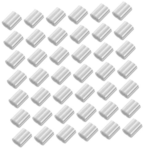 ABOOFAN 60piezas Manguitos De Para Cable y Cuerda De Unidades Estable Superficie Material Aluminio Versátil