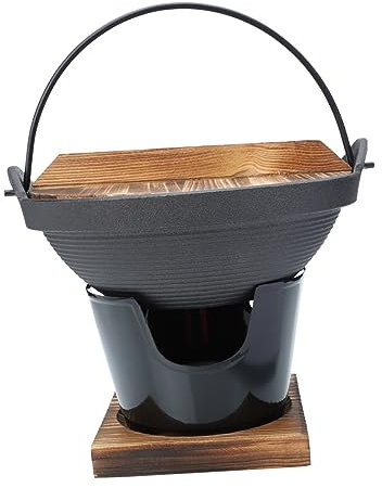 Alipis Japanese Cast Iron Sukiyaki Hot Pot Practical Iron Pot
