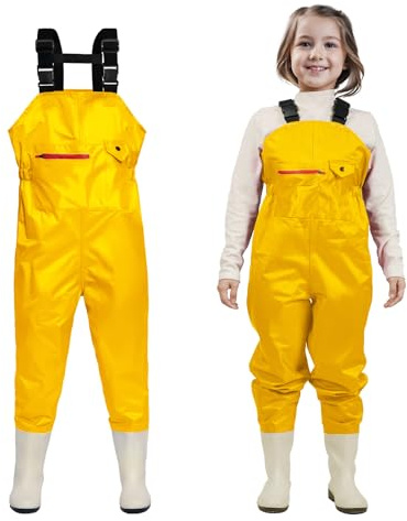 Ghosthorn Chest Waders for Kids Youth Fishing Waders Waterproof Hunting Waders with Boots Nylon Waders for Toddler Children