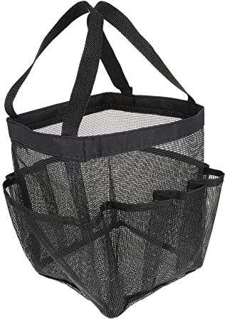 Mikinona Bolsa De Almacenamiento De Malla para Baño Portátil Doble Gran Capacidad Múltiples para Organizar Artículos De Higiene Personal Neceser De Malla para Playa o Dormitorio
