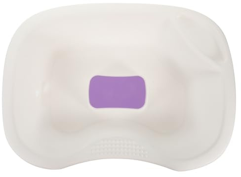 SOIMISS Bacinella per Lavare i Chioma in Plastica Bianca Design Ergonomico e Supporto per Collo e Spalle per Anziani e Donne in Gravidanza