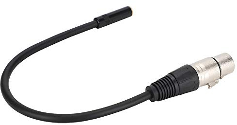 Xiuganpo Zinc Alloy Shell Black Gold Plated 11.8 Inch 3.5mm Female to XLR Female Adapter Cable for Camera Microphone