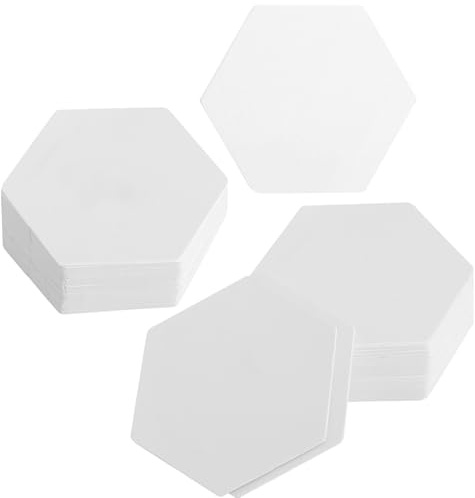 KQDRAVINE 300 Pezzi Modelli Carta Esagono per Patchwork, 26 mm Sagome Esagonali, Riutilizzabili Modello per Quilting in Carta, Accessori per Patchwork, Cucito, Fai Da Te, Artigianato