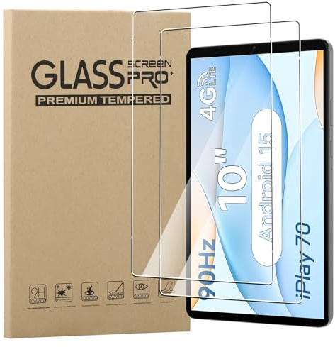 MEMELOKA Schutzfolie für ALLDOCUBE iPlay 70 10.1 Zoll, 2 Stück [Hohe Empfindlichkeit][Anti-Bläschen][Anti-Fingerabdruck] 9H Härte Anti-Kratzen Gehärtetes Glas Displayschutz